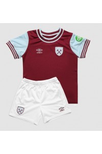 West Ham United Babytruitje Thuis tenue Kind 2024-25 Korte Mouw (+ Korte broeken)